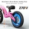 YunTopKids 14-Inch Electric Balance Bike with Kick-Start and LCD Display