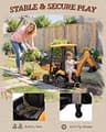 First Ride On JCB 12V Ride-On 3-in-1 Excavator Toy with Remote Control
