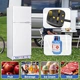 SMETA 10.2 Cu.Ft. Full-Size Propane Fridge with Reversible Door for Off-Grid Homes