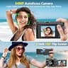 Teftymon 4K WiFi Digital Camera with 64MP Resolution and 180-Degree Flip Screen