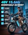 YVY 20-Inch Fat Tire Electric Utility Bike, 1500W Motor, 48V 15.6Ah Battery