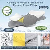 Beslovo Ergonomic High-Density Memory Foam Cervical Neck Pillow for Side Sleepers