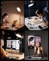 LitONES Edge-Lit Video Conference Light with Articulated C-Clamp Arm Stand