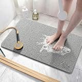 Asvin 24x16-Inch Rectangular Phthalate-Free PVC Loofah Textured Bathtub Mat