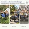 MOMFANN Adjustable 4-Passenger Stroller Wagon with UV50+ Sun Protection Canopy