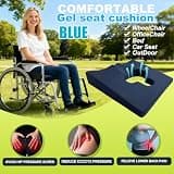 FoKon Gel Wheelchair Seat Cushion for Extended Pressure Relief and Bed Sores