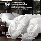 Luxurious King Size Baffle Box Goose Down & Waterfowl Feather Comforter, 58oz