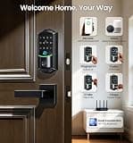 Veise VE027-L Built-in Wi-Fi Smart Lock with Lever Handles & 7-in-1 Entry