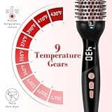 Ufree 1.5-Inch Heated Round Brush with 9 Digital Heat Settings and Ionic Technology
