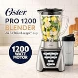 Oster Pro 1200 Blender with 48-Ounce Glass Jar and 24-Ounce Travel Cup