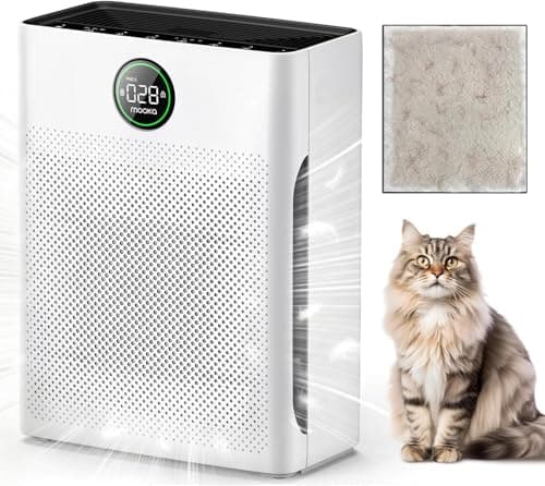 MOOKA PR1 Large Room Air Purifier with Washable Pre-Filter and PM2.5 Sensor