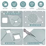 Odorless Soft Silicone Non-Slip Bathtub Mat for Reglazed & Textured Tubs