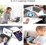 QAZIPO 10.1-Inch Full HD Touchscreen 2-in-1 Windows 11 Laptop with Office 365