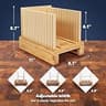 Albert & Grace Foldable Bamboo Bread Slicer Guide with High 6.1-Inch Sides