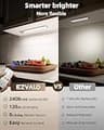 EZVALO 5-Pack 10-Inch Under Cabinet Lights with Remote Control Support
