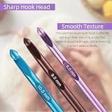 AIYUNDI 6-Inch Aluminum Interchangeable Tunisian Crochet Hooks Kit Set