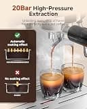 AMZCHEF Espresso Machine with Grinder & 190°F–201°F Temperature Control