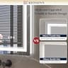 Keonjinn 48" x 36" Smart Dual-Zone LED Lighted Mirror with Built-In Bluetooth Speaker