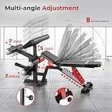 Eryntix M1 Pro Adjustable Leg Extension and Curl Machine, 1600LBS Limit