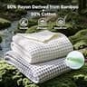 Bedsure Queen Waffle Weave Bamboo Rayon and Cotton Blend Cooling Blanket