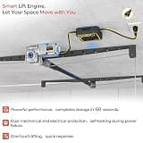 KOKORACKER Motorized Garage Ceiling Storage Rack, 4x4 FT Heavy-Duty Lift, 250 lbs