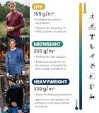 Merino.tech 100% Superfine Merino Wool Thermal Base Layer Set with Socks
