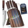 SYOKAMI 7-Piece High-Carbon Japanese Style Kitchen Knife Set with Magnetic Block