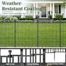 Jinligogo 32-Inch Wrought-Iron Style No-Dig Outdoor Boundary Fence for Semi-Permanent Use