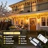JMEXSUSS 38.8-Foot 400-LED Warm White Icicle Lights with 100% Copper Wiring