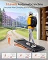 Acezoe Foldable 2-in-1 Treadmill, 15% Auto Incline, 3.0HP Motor, 43.5\" x 16.5\" Belt