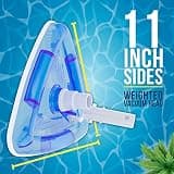 U.S. Pool Supply Weighted Transparent Triangular Pool Vacuum Head with Swivel