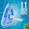 U.S. Pool Supply Weighted Transparent Triangular Pool Vacuum Head with Swivel