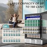 EUHOMY 24-Inch Built-In Beverage Refrigerator Cooler, 180-Can Capacity