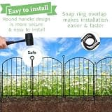 Thrivinest 10-Pack No-Dig Metal Garden Border Fence Panel System for Small Dogs