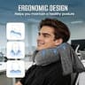 Extra Large Hooded Memory Foam Travel Neck Pillow for Airplane Long Flights