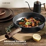 CAROTE 16-Piece Titanium-Reinforced Ceramic Nonstick Cast Aluminum Cookware Set