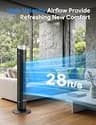 ZAFRO 42-Inch Smart Tower Fan with 1060 CFM Airflow & Auto-Dimming Screen