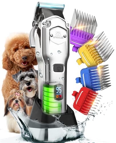 oneisall 676pro Professional Cordless Rechargeable Dog Clipper for Thick Hair
