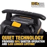 DEWALT STEALTHSONIC 10-Gallon Stainless Steel Wet/Dry Shop Vac, 5 Peak HP