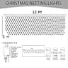 Dazzle Bright 360 LED Connectable Outdoor Christmas Net Lights, 12x5ft
