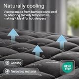 Niagara Sleep Solution Ultra Soft Bamboo Rayon Mattress Topper, Queen Size