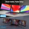 FEZOBR 14-Inch Ultra-Slim Triple Portable Monitor Extender with 1080P IPS Display