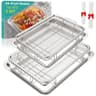 Openice Large and Medium Stainless Steel Air Fryer Basket Set with Liners
