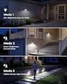 Peasur 140 LED Waterproof Solar Powered Motion Sensor Fence Lights, 6-Pack