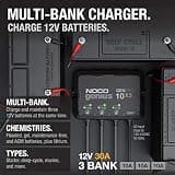 NOCO Genius GENPRO10X3 30A 3-Bank Smart Onboard Marine Battery Charger