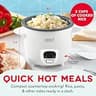 Dash Mini Ceramic Rice Cooker with Removable Pot for Single Servings, 1-Cup