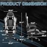 Homall Ergonomic Tech Fabric PC Gaming Chair with Retractable Footrest & Massage