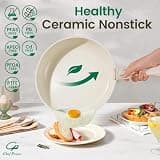 Chef Power 19-Piece Cream White Ceramic Cookware with Detachable Handles