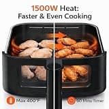 Simple Deluxe 8-in-1 Digital 4-Quart Air Fryer with Visible Cooking Window