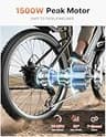 ASKGO 26-Inch Step-Thru Electric Cruiser Bike, 1500W Peak, 48V 12Ah Battery